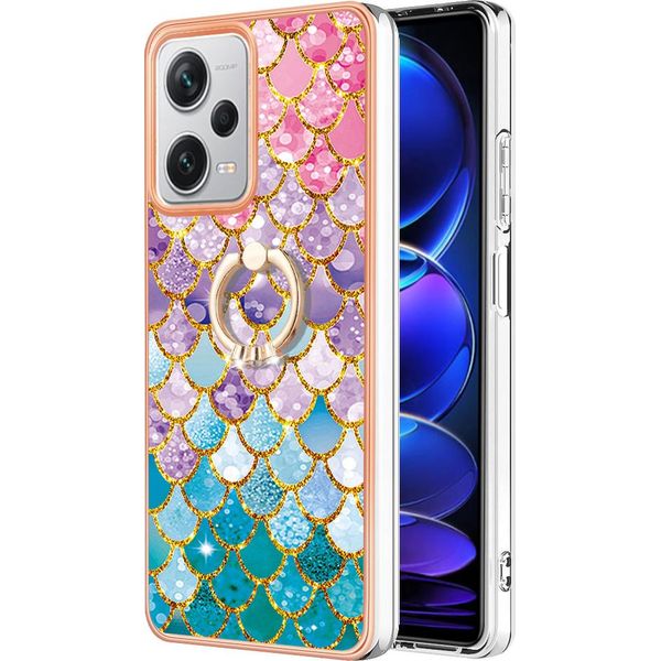 Custodia Per Xiaomi Redmi Note 12 Pro+, Custodia Protettiva In Silicone Tpu A Fantasia Con Supporto Ad Anello Colorful-image