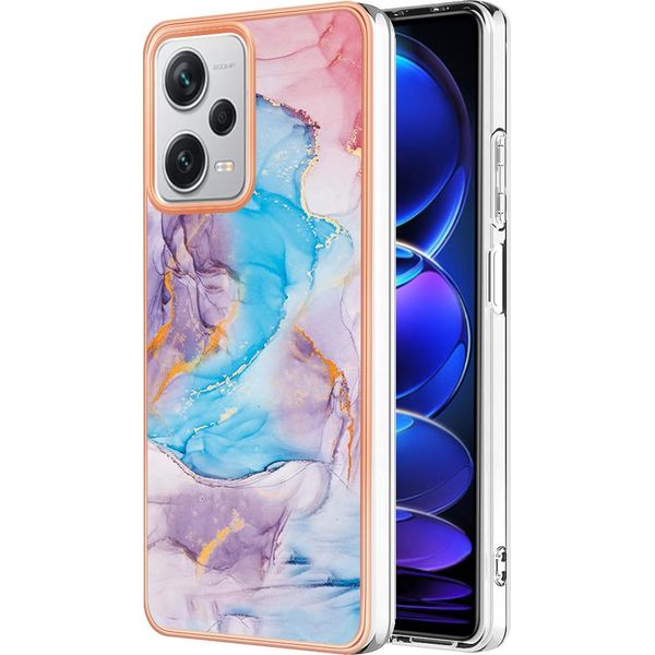 Custodia Per Xiaomi Redmi Note 12 Pro+, Custodia In Silicone Tpu Antiurto A Fantasia, Blu-image