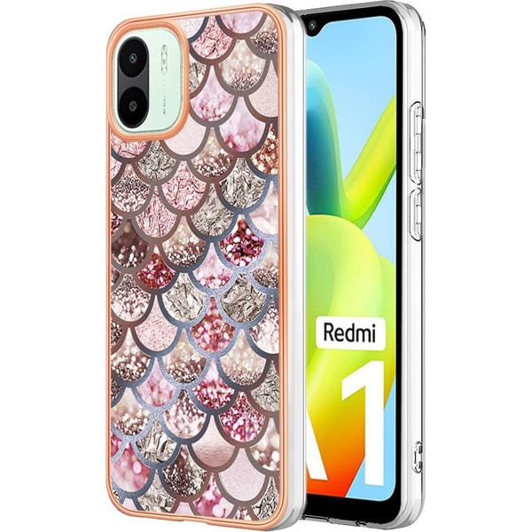 Custodia Per Xiaomi Redmi A1, Custodia In Silicone Tpu Antiurto A Fantasia Caffè-image