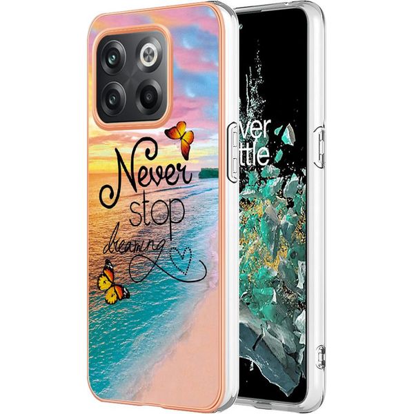 Custodia Per Oneplus 10T / Ace Pro 5G, Cassa Paraurti In Silicone Tpu Antiurto A Fantasia Oro-image