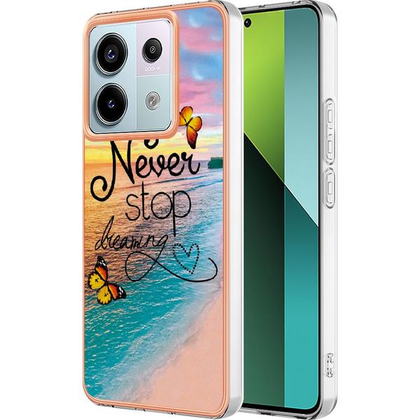 Custodia Per Xiaomi Redmi Note 13 Pro 5G, Custodia In Silicone Tpu Antiurto A Fantasia Oro-image