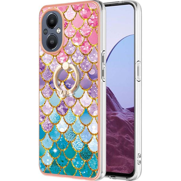 Custodia Per Oneplus Nord N20 5G, Custodia Protettiva In Silicone Tpu A Fantasia Con Supporto Ad Anello Colorato-image