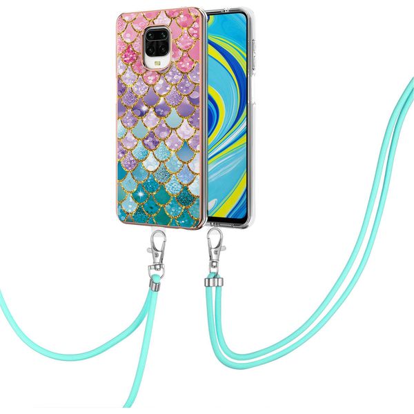 Custodia Con Cinturino Per Xiaomi Redmi Note 9S/9 Pro/9 Pro Max, Custodia In Tpu A Fantasia Con Cinturino Regolabile Colorato-image