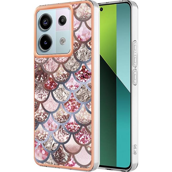 Custodia Per Xiaomi Redmi Note 13 Pro 5G, Custodia In Silicone Tpu Antiurto A Fantasia Caffè-image