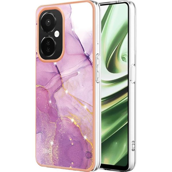 Custodia Per Oneplus Nord Ce 3 Lite /Nord N30, Sottile Marmo Antiurto Morbido Tpu Paraurti Rosa-image