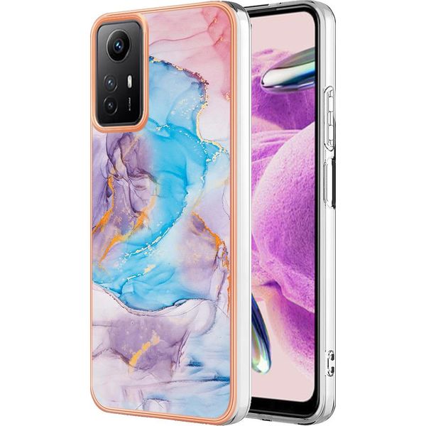 Custodia Per Xiaomi Redmi Note 12S, Custodia In Silicone Tpu Antiurto A Fantasia, Blu-image