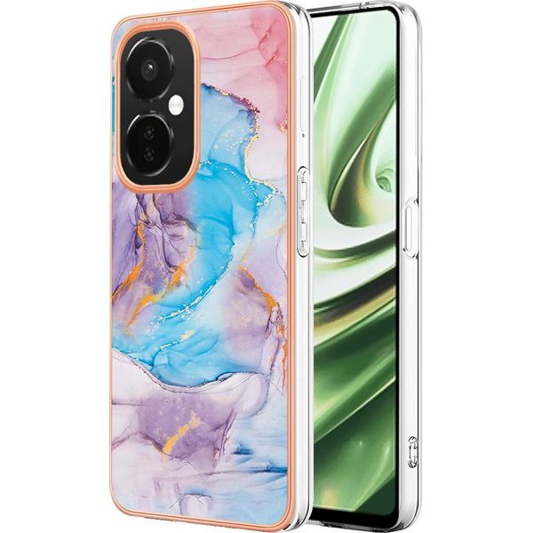 Custodia Per Oneplus Nord Ce 3 Lite / Nord N30, Cassa Paraurti In Silicone Tpu Antiurto A Fantasia Blu-image