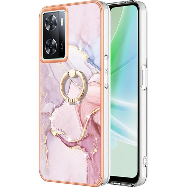 Custodia Marble Per Oneplus Nord N300, Custodia Protettiva In Silicone Tpu Con Supporto Ad Anello Grigio-image