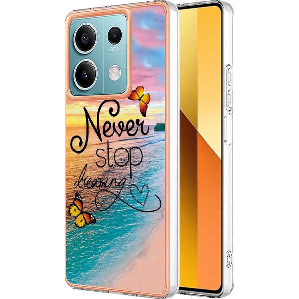 Custodia Per Xiaomi Redmi Note 13 5G, Custodia In Silicone Tpu Antiurto A Fantasia Oro-image