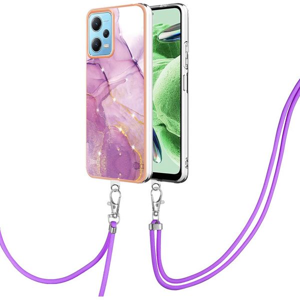 Custodia Con Cinturino Per Xiaomi Poco X5 /Redmi Note 12 5G, Paraurti In Tpu Morbido, Custodia Protettiva, Con Cinturino Regolabile Rosa-image