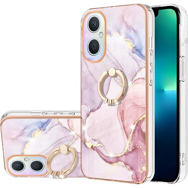 Custodia Marble Per Oneplus Nord N20 5G, Custodia Protettiva In Silicone Tpu Con Supporto Ad Anello Grigio-image