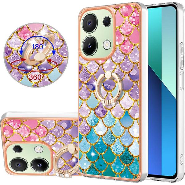 Custodia Per Xiaomi Redmi Note 13 4G, Custodia Protettiva In Silicone Tpu A Fantasia Con Supporto Ad Anello Colorful-image