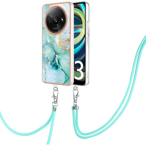 Custodia Con Cinturino Per Xiaomi Redmi A3, Paraurti In Tpu Morbido, Custodia Protettiva, Con Cinturino Regolabile Verde-image