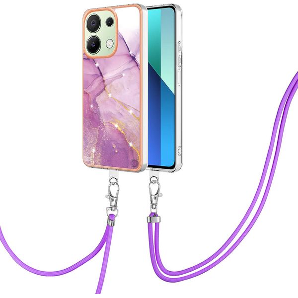 Custodia Con Cinturino Per Xiaomi Redmi Note 13 4G, Paraurti In Tpu Morbido, Custodia Protettiva, Con Cinturino Regolabile Rosa-image