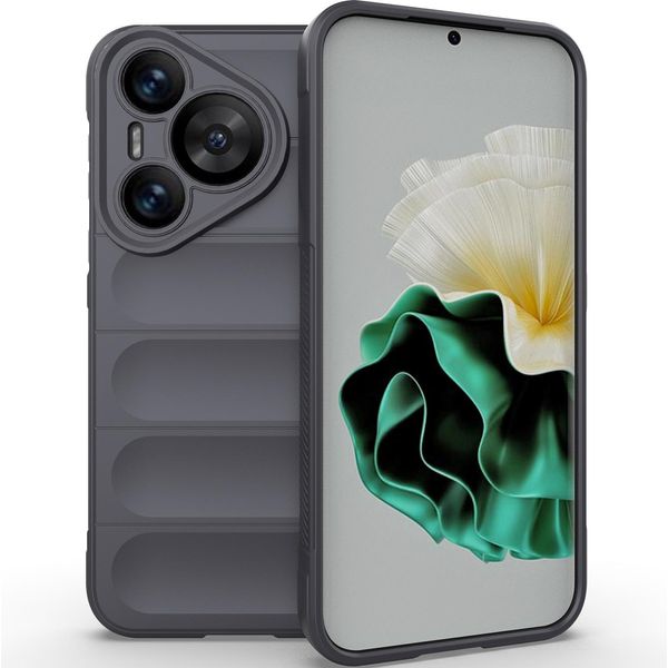 Custodia Per Huawei Pura 70 Custodia Protettiva In Silicone Tpu Morbido Antiurto Grigio Scuro-image