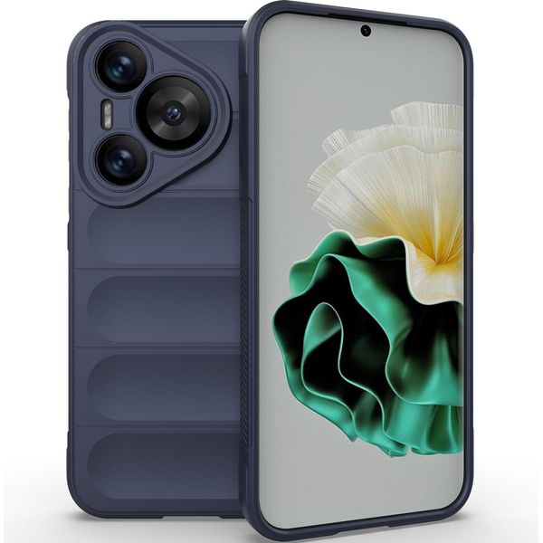 Custodia Per Huawei Pura 70 Custodia Protettiva In Silicone Tpu Morbido Antiurto Blu Scuro-image