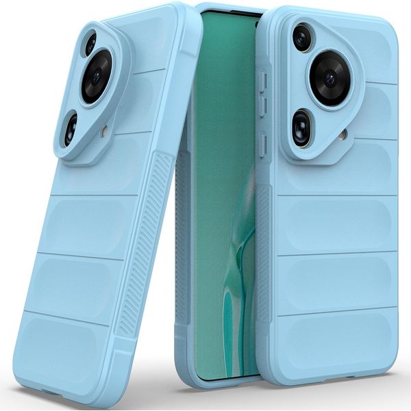 Custodia Per Huawei Pura 70 Custodia Protettiva In Silicone Tpu Ultra Morbido Antiurto Blu-image