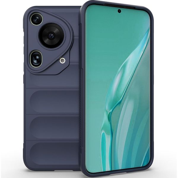 Custodia Per Huawei Pura 70 Custodia Protettiva Ultra Morbida In Silicone Tpu Antiurto Blu Scuro-image