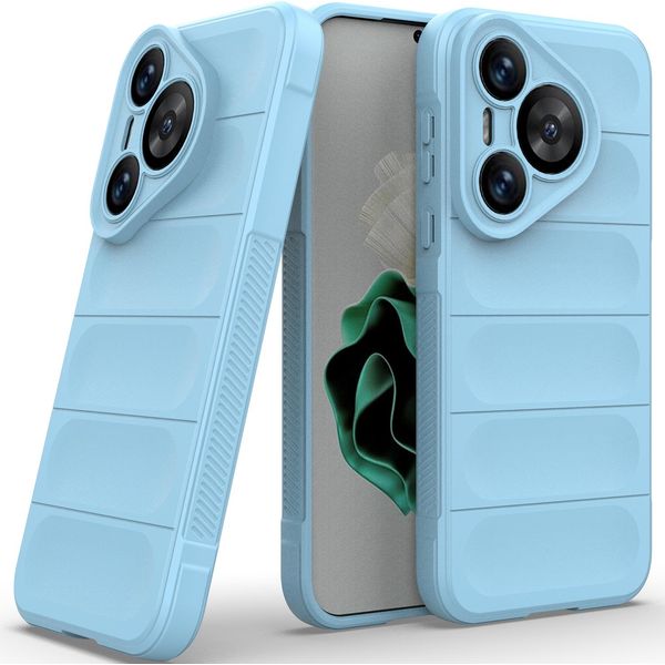 Custodia Per Huawei Pura 70 Custodia Protettiva In Silicone Tpu Morbido Antiurto Blu-image