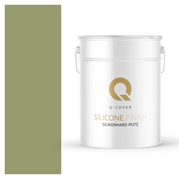 Intonaco A Base Di Resine Siliconiche | Intonaco A Rullo Verde Rana Intonaco Siliconico | Intonaco Per Facciate | Intonaco Per Graffi Finitura Intonaco Strutturato Pareti E Soffitti | 15 Kg 1 Mm-image