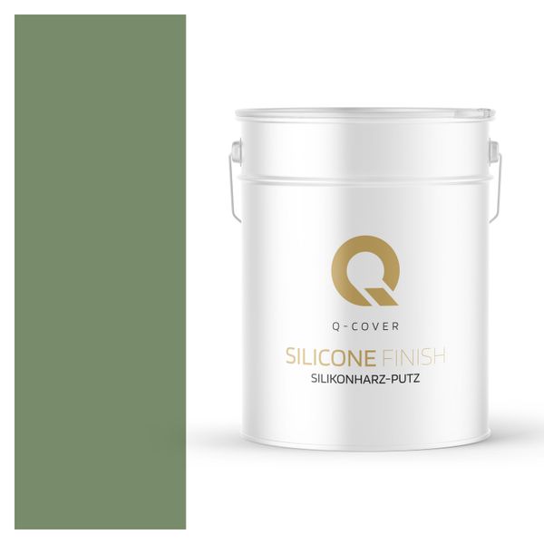 Intonaco In Resina Siliconica | Intonaco A Rullo Verde Erba Intonaco In Silicone | Intonaco Per Facciate | Intonaco A Raschietto Intonaco Strutturato Intonaco Finito Pareti E Soffitti | 15 Kg 1 Mm-image