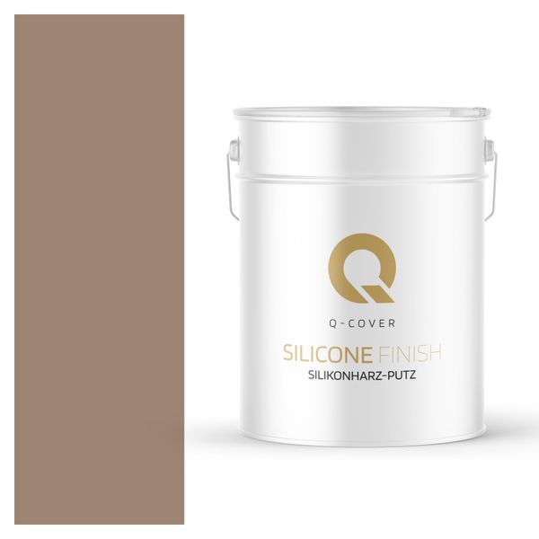 Intonaco Alla Resina Siliconica | Intonaco A Rullo Di Noce Intonaco Al Silicone | Intonaco Per Facciate | Intonaco Per Graffiatura Intonaco Strutturato Intonaco Finito Pareti E Soffitti | 15 Kg 1 Mm-image