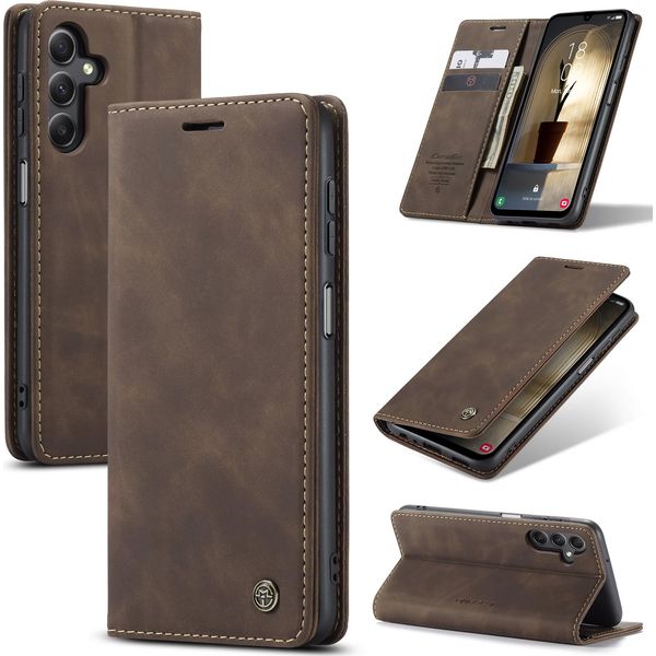 Custodia Galaxy A25, Retro Custodia In Finto Cuoio Con Funzione Stand Custodia Protettiva Per Samsung Galaxy A25 5G Rame-image
