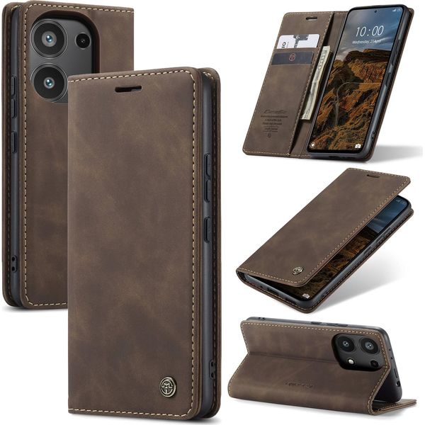 Xiaomi Poco M6 Pro 4G Custodia, Retro Custodia In Finto Cuoio Con Funzione Stand Per Xiaomi Redmi Note 13 Pro 4G/Poco M6 Pro 4G Kupfer-image