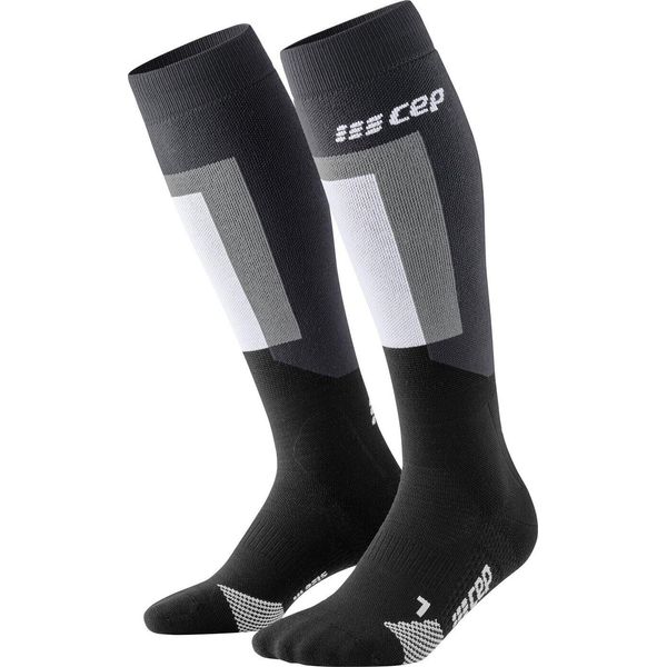 Cep Calze Termiche Da Sci Da Donna Alte Nero/Grigio V3 : Iv Taglia: Iv-image