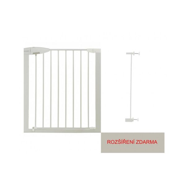Munchkin - Barriera Di Sicurezza Per Bambini Easy Loc Bianca Con Estensione Di 7 Cm Gratis-image