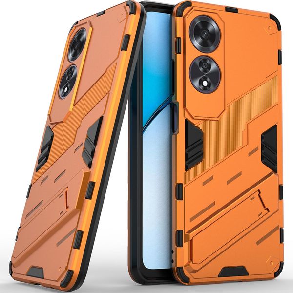 Custodia Per Oppo A60 Custodia Protettiva Ibrida In Pc Tpu Antiurto Con Funzione Stand Bianco-image