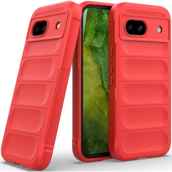 Custodia Per Google Pixel 8A Custodia Protettiva In Silicone Tpu Morbido Antiurto Rosso-image