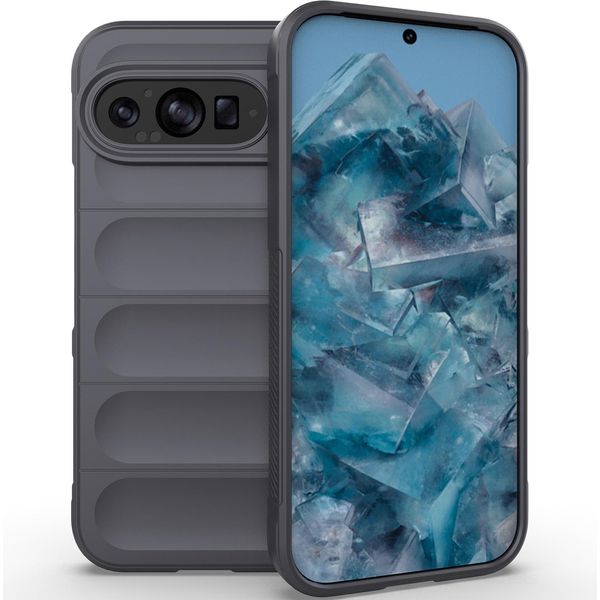 Custodia Per Google Pixel 10 Pro Custodia Protettiva In Silicone Tpu Morbido Antiurto Grigio Scuro-image