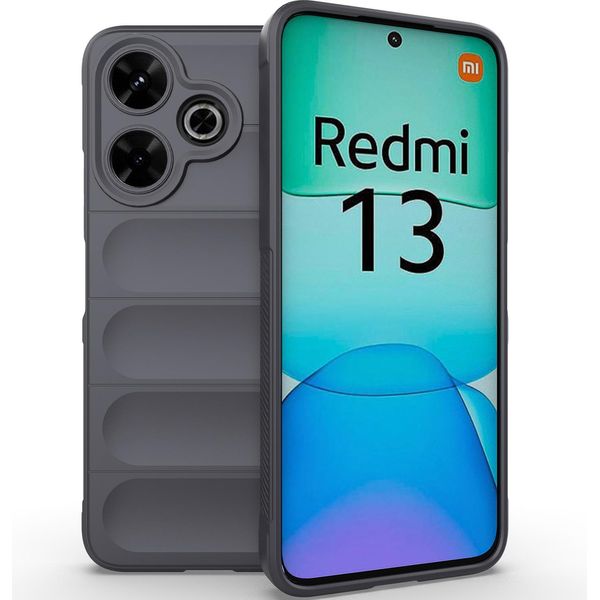Custodia Per Xiaomi Redmi 13 Custodia Protettiva In Silicone Tpu Morbido Antiurto Grigio Scuro-image