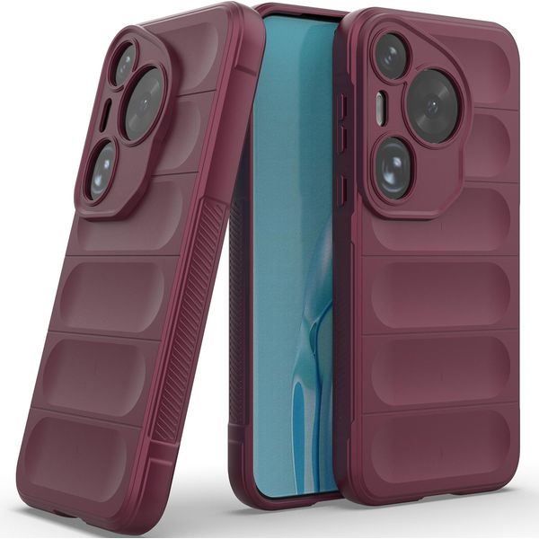 Custodia Per Huawei Pura 70 Art Custodia Protettiva In Silicone Tpu Morbido Antiurto Borgogna-image