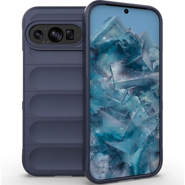 Custodia Per Google Pixel 10 Pro Custodia Protettiva In Silicone Tpu Morbido Antiurto Blu Scuro-image