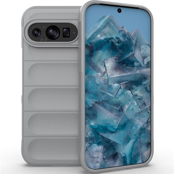 Custodia Per Google Pixel 10 Pro Custodia Protettiva In Silicone Tpu Morbido Antiurto Grigio-image