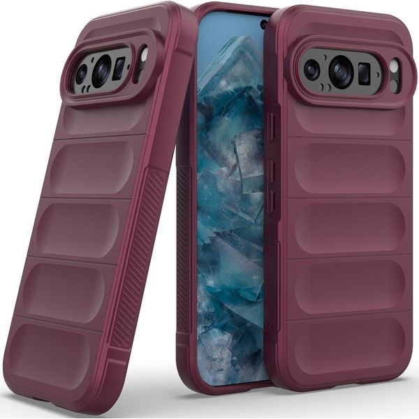Custodia Per Google Pixel 10 Custodia Protettiva In Silicone Tpu Morbido Antiurto Borgogna-image