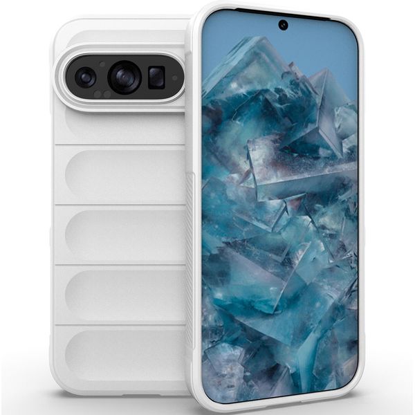 Custodia Per Google Pixel 9 Pro Custodia Protettiva In Silicone Tpu Morbido Antiurto Bianco-image
