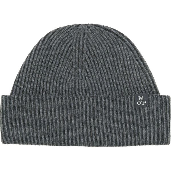 Marc O'polo Beanie Berretto Knitted Hat Tuck Structure Graphite Grey Melange Grigio Scuro-image
