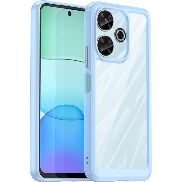 Custodia Per Xiaomi Redmi 13 4G Trasparente, Antiurto Tpu Silicone Custodia Protettiva Blu-image
