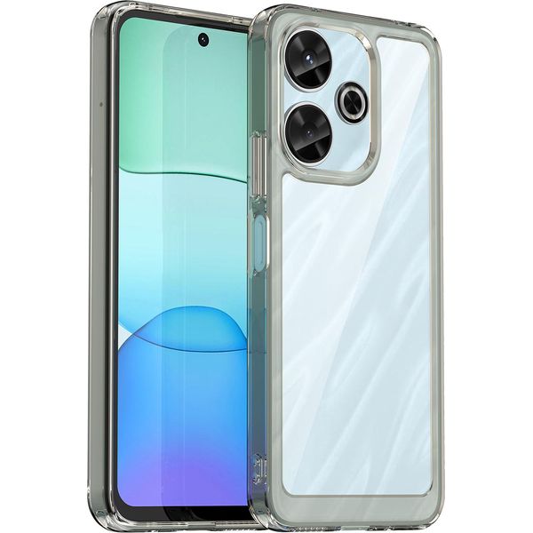 Custodia Per Xiaomi Redmi 13 4G Trasparente, Antiurto Custodia Protettiva In Silicone Tpu Grigio-image