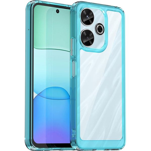 Custodia Per Xiaomi Redmi 13 4G Trasparente, Antiurto Custodia Protettiva In Silicone Tpu Azzurro-image