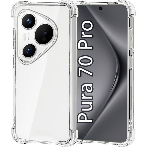 Custodia Per Huawei Pura 70 Pro / Pura 70 Pro+ Paraurti Trasparente In Tpu Morbido, Custodia Protettiva Antiurto-image