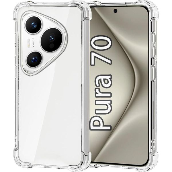 Custodia Per Huawei Pura 70 Paraurti Trasparente In Tpu Morbido, Custodia Protettiva Antiurto-image