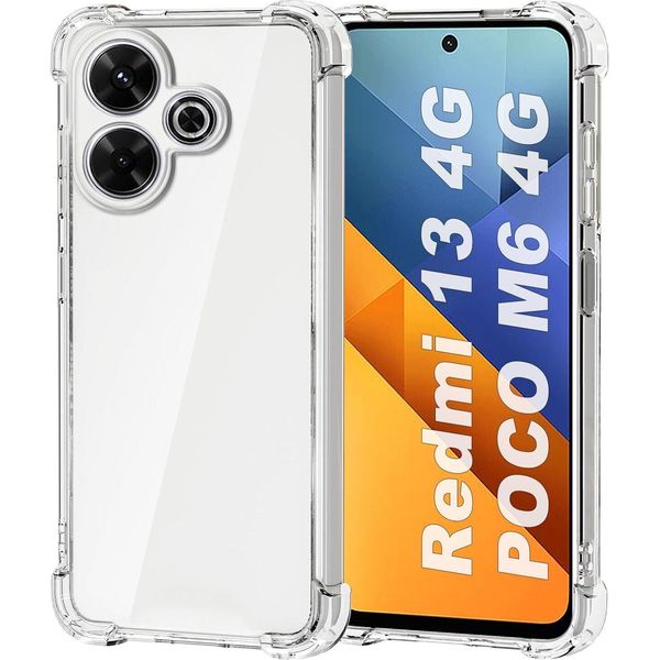 Custodia Per Xiaomi Poco M6 4G / Redmi 13 4G Custodia Morbida E Trasparente Per Telefoni Cellulari Con Angoli Rinforzati Bumper Protettivo-image