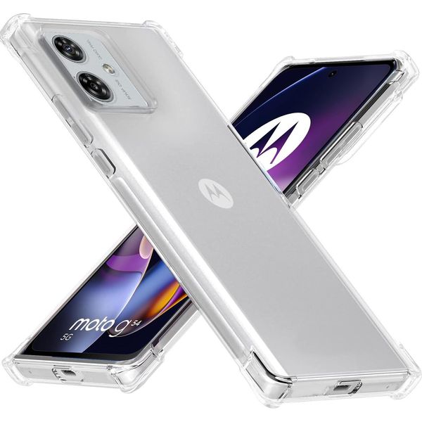 Custodia Per Motorola Moto G54 Custodia Morbida E Trasparente Per Telefoni Cellulari Con Angoli Rinforzati, Copertura Protettiva Per Paraurti-image
