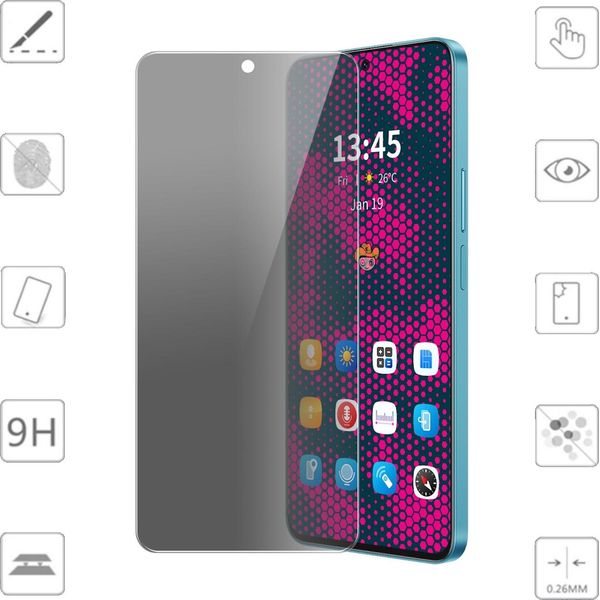 Per Samsung Galaxy S24 Fe 5G 2X 2.5D 0.26Mm Privacy H9 Protezione Pellicola Di Vetro Temperato-image