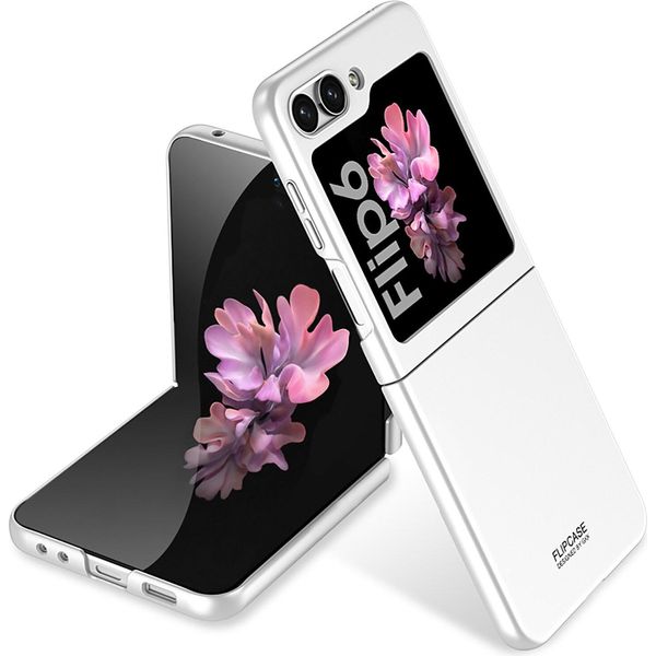 Custodia Per Samsung Galaxy Z Flip 6 / Z Flip 7 Fe, Sottile Custodia Rigida Opaca In Pc, Resistente Alle Impronte Digitali Argento-image