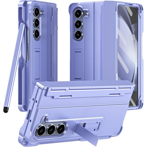 Custodia Per Samsung Galaxy Z Fold 6 Cover Rigida Antiurto Con Penna, Protezione Cerniera E Protezione Schermo Viola-image